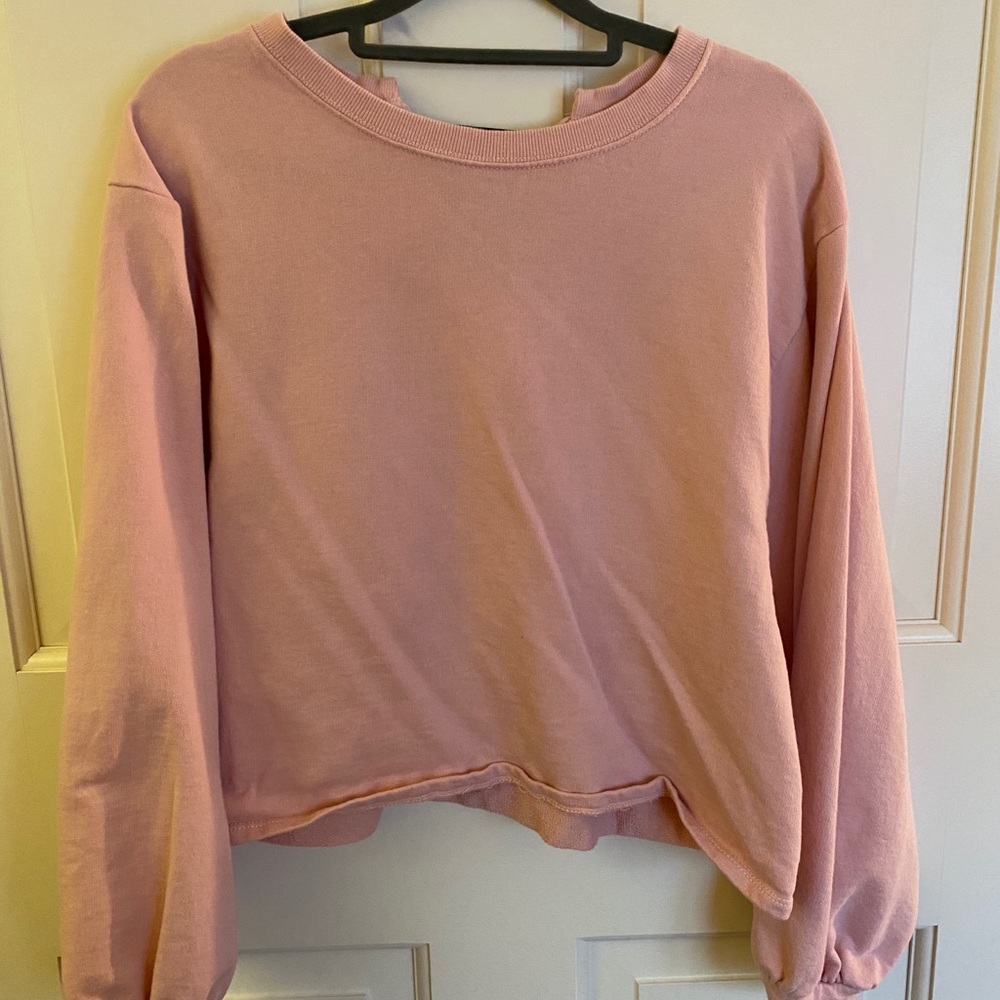 reversible tie-up sweatshirt